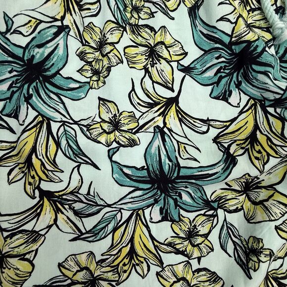 Beach Riot Blue Lagoon Pants XL Pull On Floral Hawaiian Swim Coverup Palazzo - Picture 5 of 10